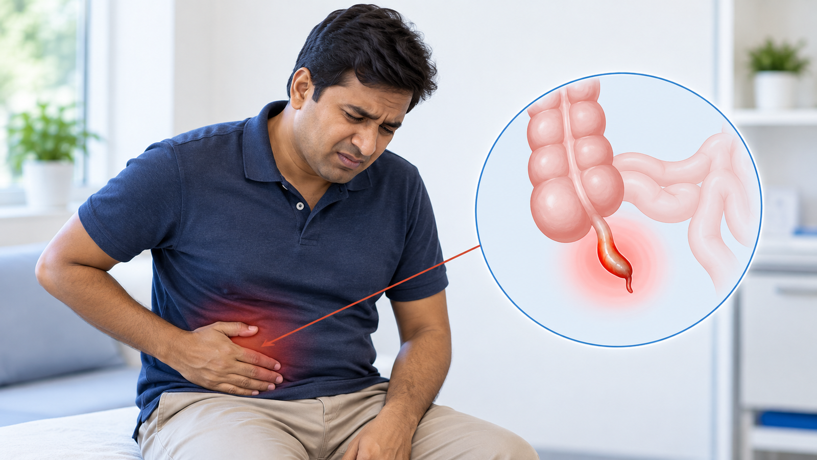 signs appendix about to burst