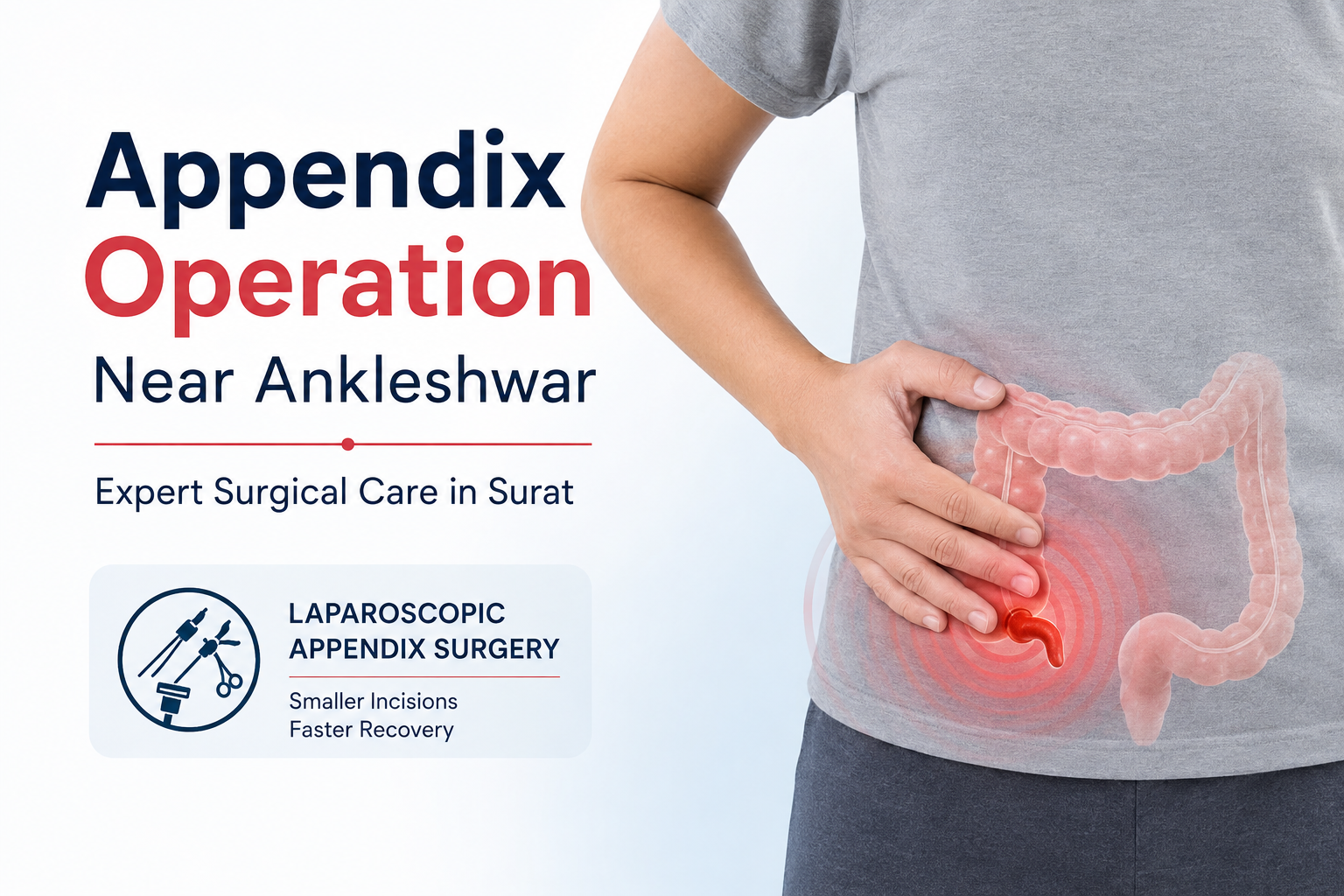 appendix operation near Ankleshwar