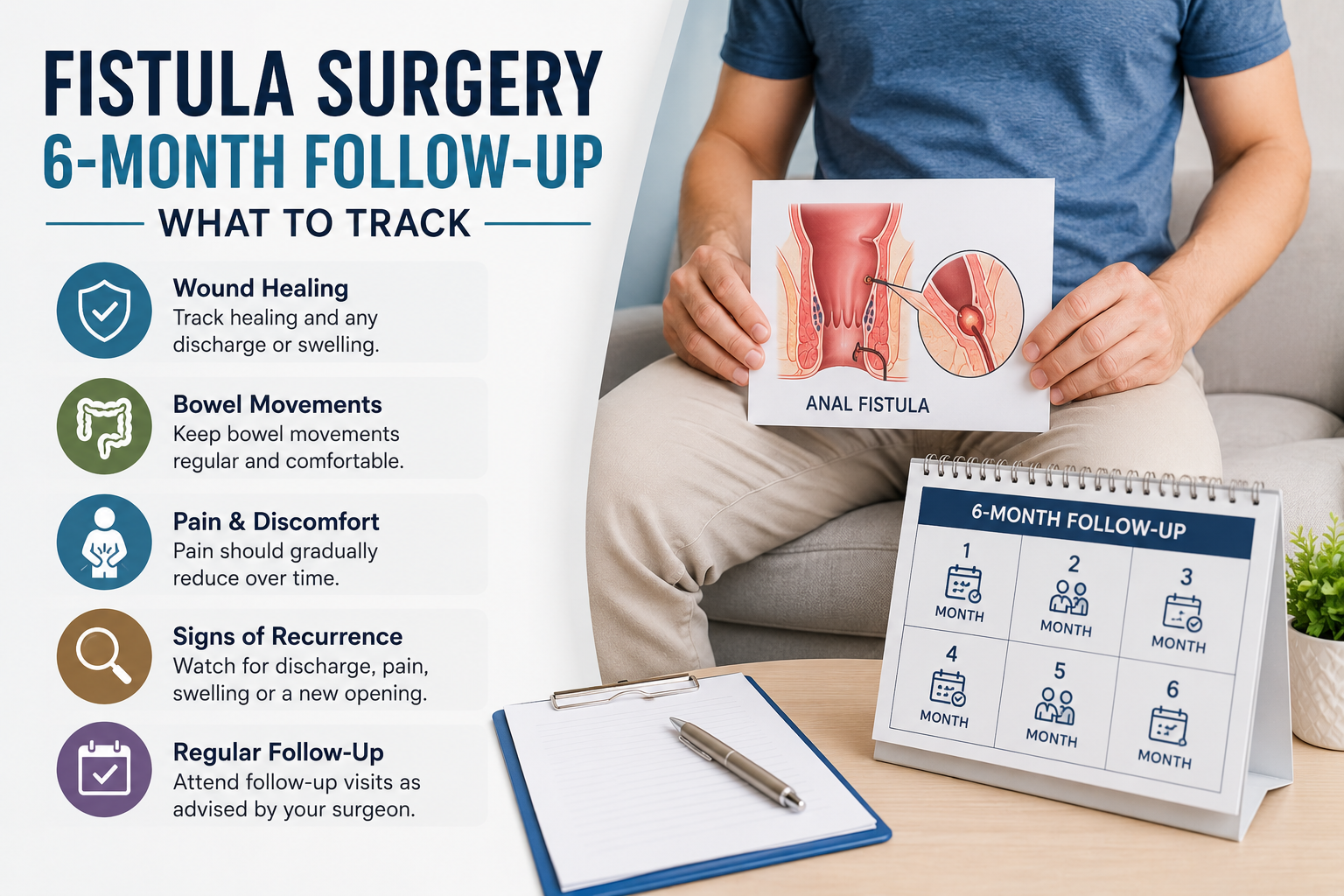 fistula surgery follow-up care