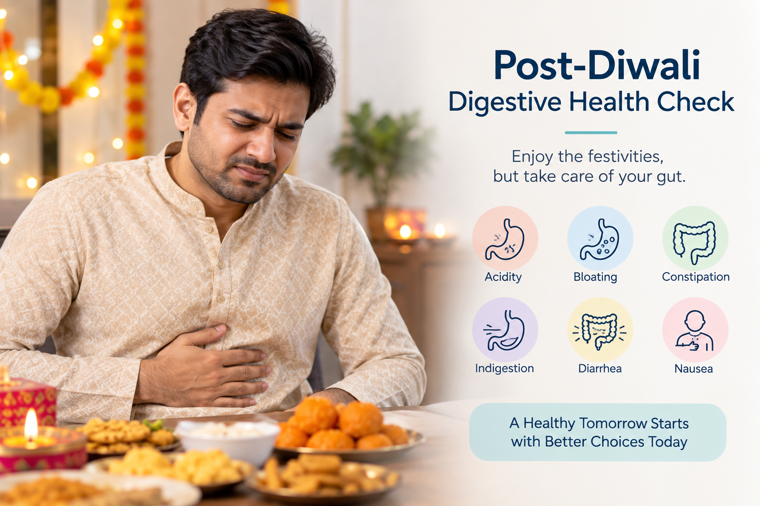 post-diwali digestive health problems