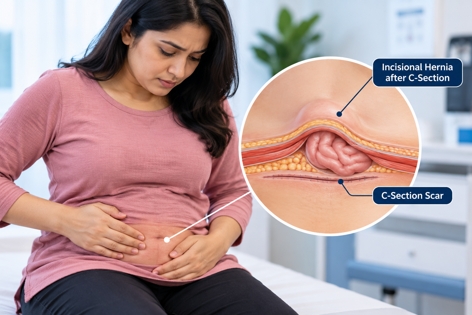 incisional hernia after c section