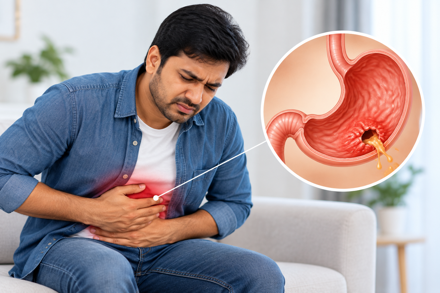 perforated ulcer symptoms